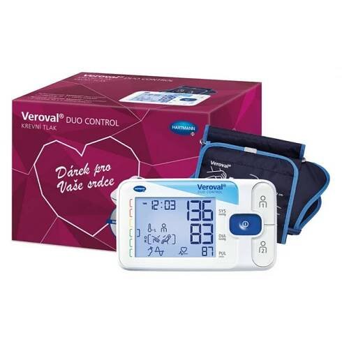 HARTMANN Veroval duo control + 2 manžety M, L + Síťový adaptér dárkové balení