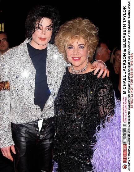 Michael Jackson and Elizabeth Taylor at the 30th Anniversary Celebration.