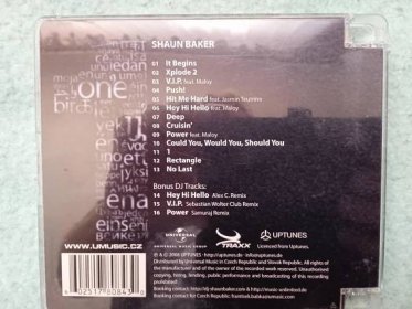 cd Shaun Baker - 1 (one) 2008 - Hudba