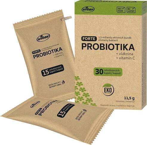Vitar Probiotika EKO Forte 30 kapslí od 119 Kč - NajduZboží.cz