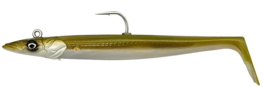 Savage Gear Gumová Nástraha Sandeel V2 Sinking Khaki 2+1 - 12 cm 22 g