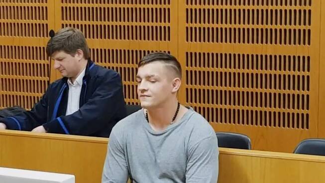 Zápasník Tadeáš „Mawar“ Růžička před soudem (25. 2. 2025)