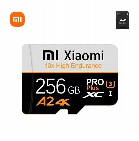 PAMĚŤOVÁ KARTA Micro TF/SDXC 256GB Xiaomi U3 třída 10 A2 + adaptér
