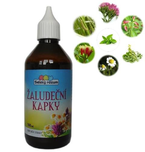 Selský rozum Žaludeční kapky - směs výtažků ze 7 druhů léčivých bylin 100 ml