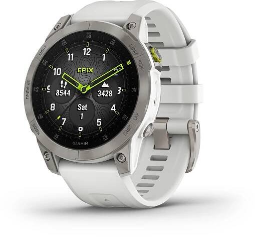 Garmin epix (Gen 2) Sapphire, Silver / White