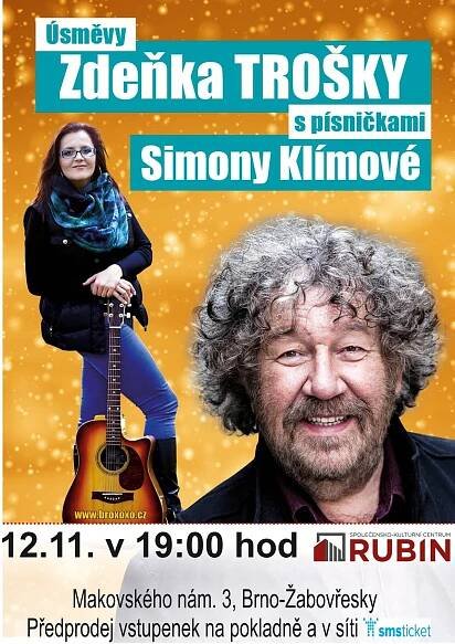 Úsměvy Zdeňka Trošky s písničkami Simony Klímové – vstupenky