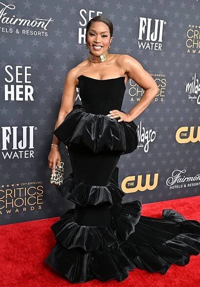 Angela Bassett Wearing the Peplum Trend