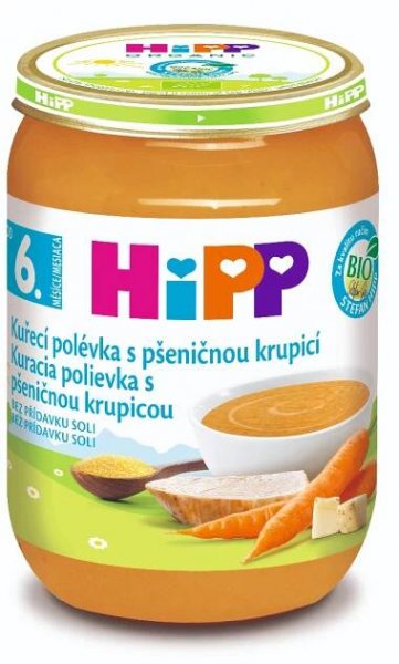 Hipp BABY MENU BIO Kuřecí polévka s pšeničnou krupicí 190 g