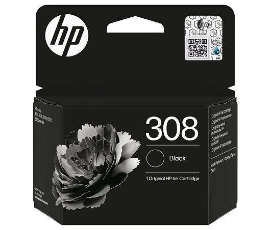 Inkoustová náplň HP 308, 160 stran - černá
