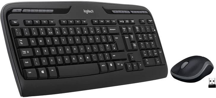 Logitech MK330 bezdrátový sada klávesnice a myše německá, QWERTZ černá
