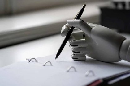 Robotic Hand Writing On Paper