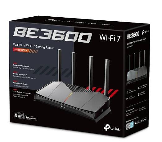 Herní dvoupásmový Wi-Fi 7 router BE3600 10