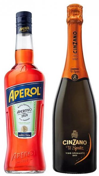 Zvýhodněný set = Aperol + Cinzano To-Spritz