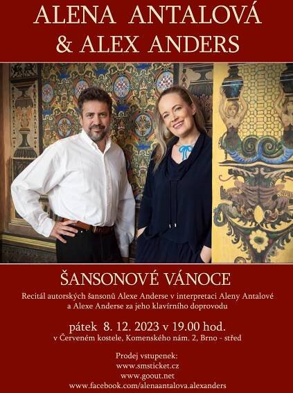 Alena Antalová & Alex Anders - Šansonové Vánoce -Červený kostel, Komenského náměstí 2, Brno 