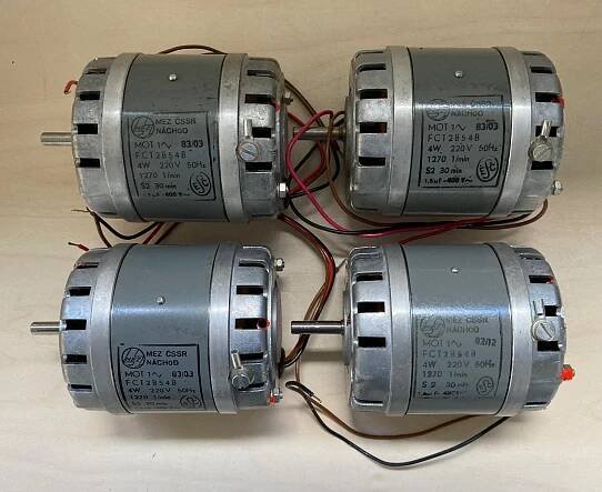 Motorky MEZ ČSSR Náchod FCT2B54B 4W 220V 50Hz 1270 1/min - Elektro