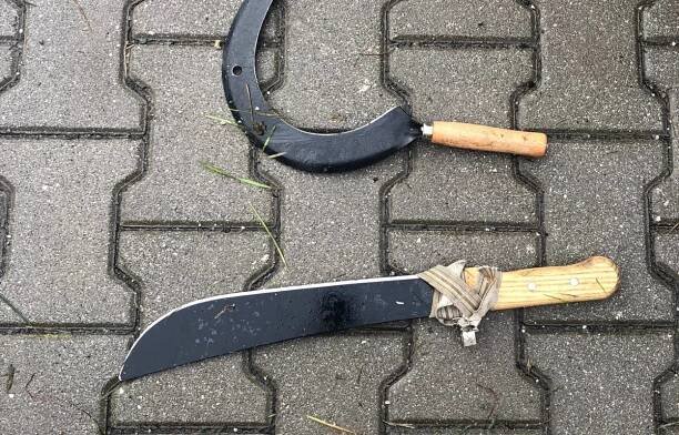 Strážníci v Plzni pacifikovali muže, který okolo sebe máchal mačetou