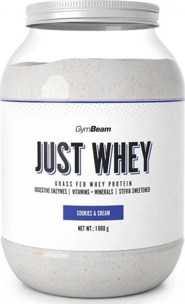 GymBeam Just Whey 1000 g Cookies & Cream od 729 Kč
