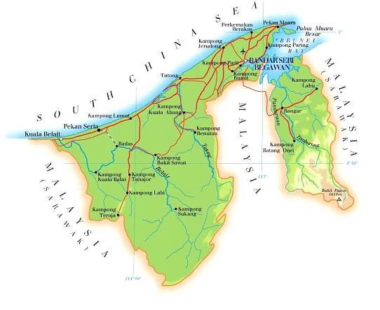Maps of Brunei | Detailed map of Brunei in English | Tourist map of Brunei | Road map of Brunei | Political, Administrative