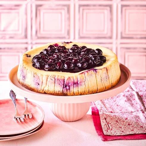 Lemon and Blueberry Ricotta Cheesecake  