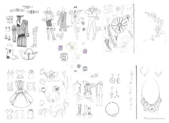  while I was working part time I was sketching on my breaks. I was looking at different forms and jewelry shapes. 