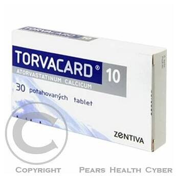 TORVACARD 20  30X20MG Potahované tablety (Léky na předpis)