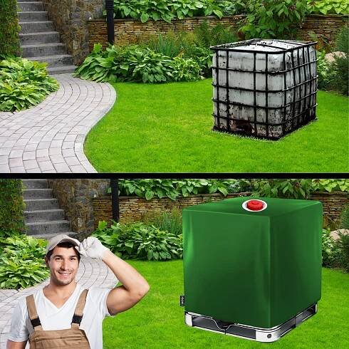 POTAH na IBC nádrž 1000L Sud Plachta KRYT OXFORD 210d SILNÝ Kód výrobce plandeka osłona zbrionika mauzera 1000L