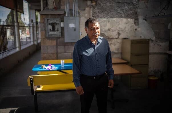 Pastor Francisco Gonzalez Palacios poses for a portrait at Albergue Vida