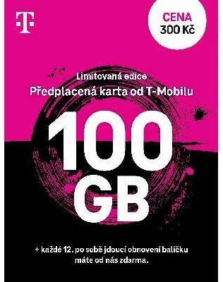 T-Mobile 100 GB dobíjecí SIM jen za 300 Kč měsíčně - LIMITOVANÁ EDICE DATOVÁ SIM