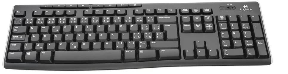 Logitech klávesnice Wireless Keyboard K270, CZ/SK, Unifying přijímač, černá
