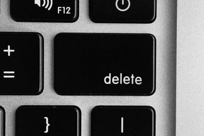 Delete button on a computer