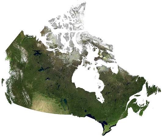Canada Satellite Map