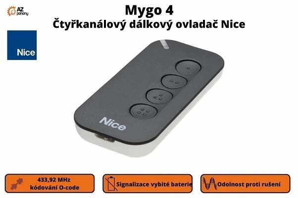 MYGO4 - čtyřkanálový dálkový ovladač Nice