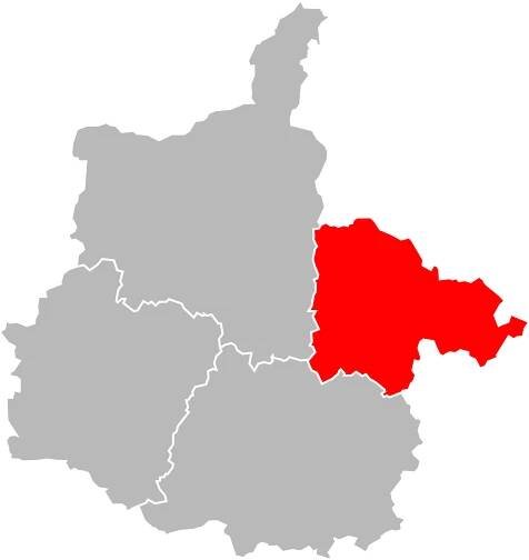 Kanton na mapě departementu Ardensko