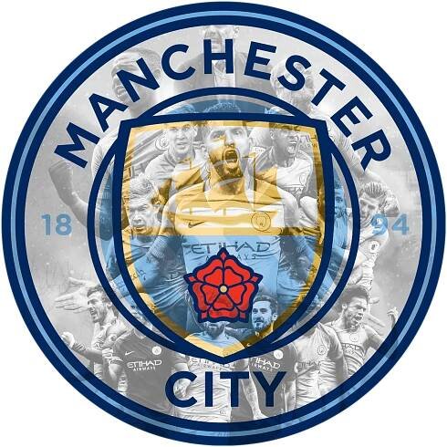 Farebný HDF obraz logo Manchester City