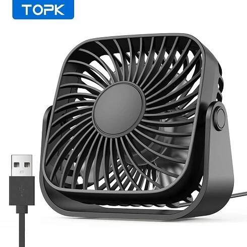 Přenosný USB větrák | 3 režimy | Černá | Aukro
