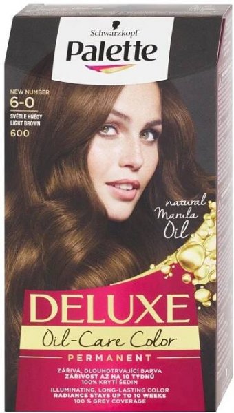 SCHWARZKOPF PALETTE Deluxe 6-0 Světle hnědý 50 ml