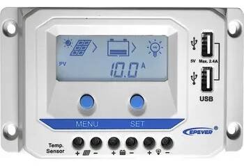 REGULÁTOR NABÍJENÍ VS1024AU 10A SOLÁRNÍ 12V 24V