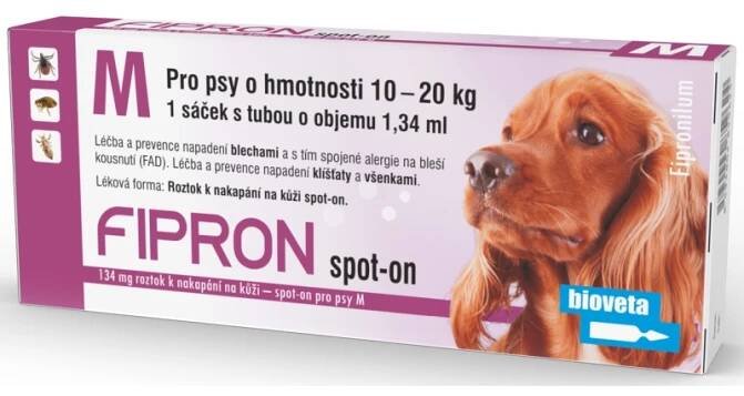 Fipron spot-on M pro psy 10-20 kg 1x 1,34 ml | Pes | Zvěrokruh