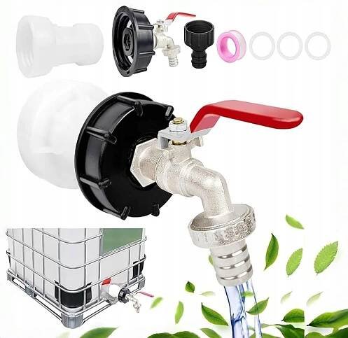 KOHOUTEK DO NÁDRŽE 1000 L, ČERPACÍ VENTIL IBC NA HADICI 3/4'' za 166.00CZK - Allegro