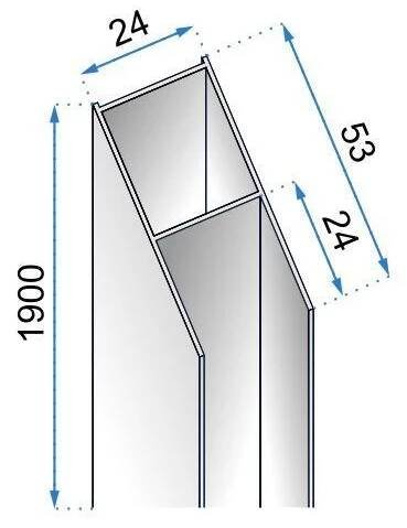 Rea - Rozšiřující profil pro sprchové dveře a kouty - K7512 - chrom - LIVERO