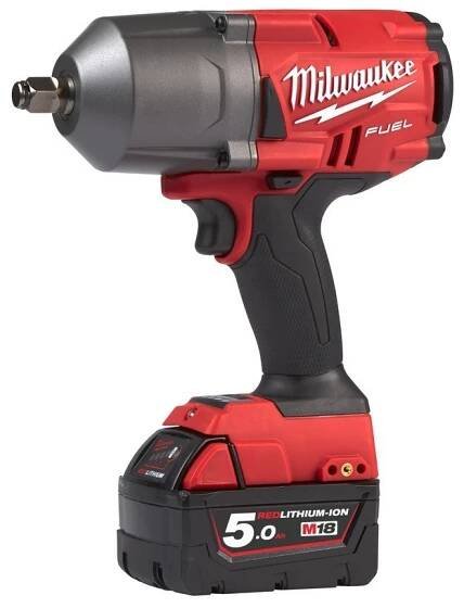 Aku rázový utahovák s pojistným kroužkem M18 FUELTM 1/2” 18V/2x5,0Ah Milwaukee M18FHIWF12-502X