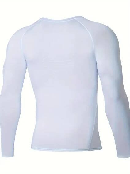 2pcs compression crew neck shirts for men long sleeve athletic base layer workout shirt gym running Product details 3