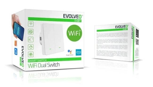 EVOLVEO WiFi Dual Switch, chytrý vypínač | TonerPartner.cz