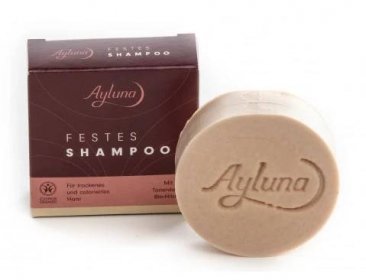 AYLUNA Tuhý šampon s červeným jílem pro suché a barvené vlasy (60g)