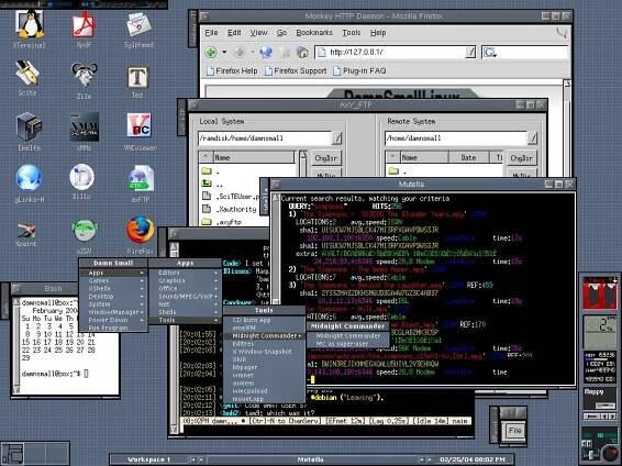 Damn Small Linux (DSL), screenshots
