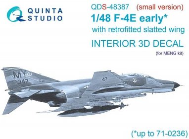 1:48 F-4E early with slatted wing 3D-Printed & coloured Interior on decal paper (Meng) (Small version)