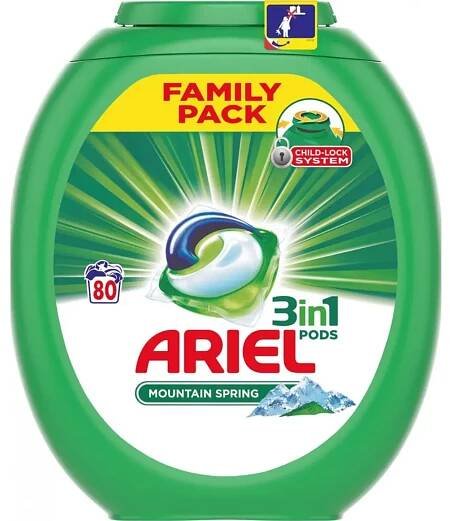 ARIEL 3 in 1 gelové kapsle 80 ks Mountain Spring 399 Kč