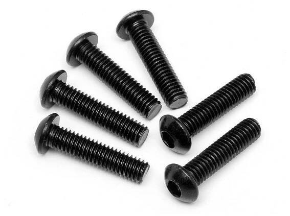 Šroub imbus s čočkovou hlavou M6x25mm, 6ks
