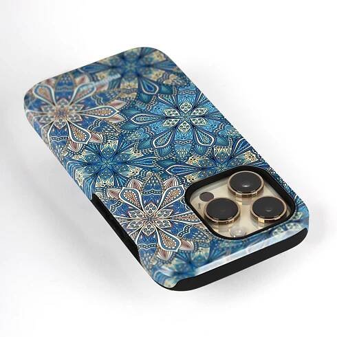 Odolný obal Mobiwear Elite Pro - Apple iPhone 7 Plus / 8 Plus - E108E Modré mandala květy