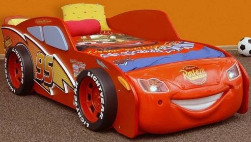 Dětská postel Blesk McQueen + matrace 180 x 90 cm